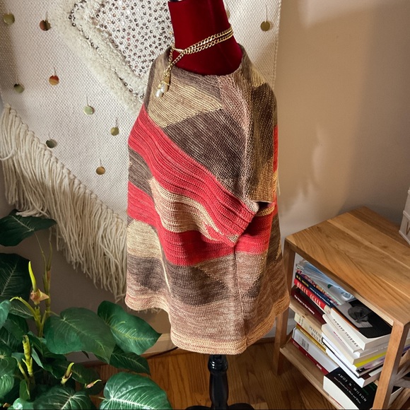 Lauren Ralph Lauren Geometric Southwestern Pattern Sweater Size S/M Brown - Picture 4 of 8